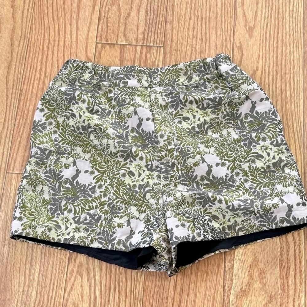 Free People Shine Like a Shorty Jacquard Shorts Sz Small Gold High Rise Pull On